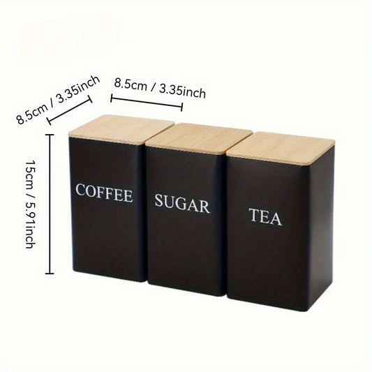 3Pcs/Set Tea Box Storage Tanks