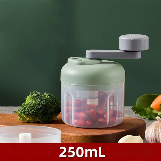 2pcs Manual Garlic Presses & Vegetable Chopper Set