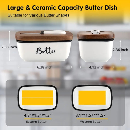 Butter Dish with Lid and Knife