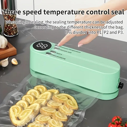 Compact USB Vacuum Sealing Machine – Food Preservation Set