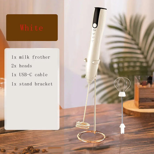 Rechargeable Electric Egg Beater with Stand Bracket