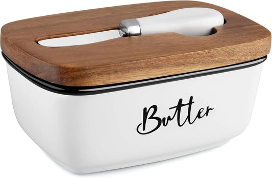 Butter Dish with Lid and Knife
