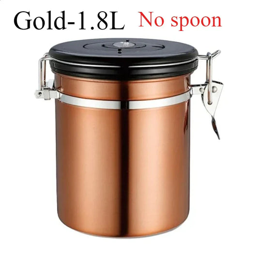 1.5/1.8L Stainless Steel Airtight Coffee Can