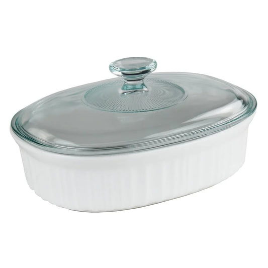 Elegant French White Ceramic Baking Dish Set
