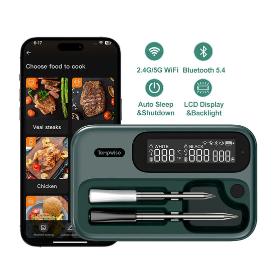 Tempwise WiFi Bluetooth Dual BBQ Meat Thermometer