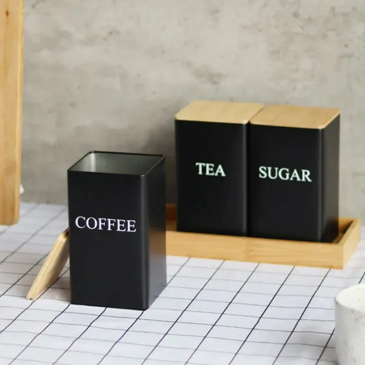 3Pcs/Set Tea Box Storage Tanks