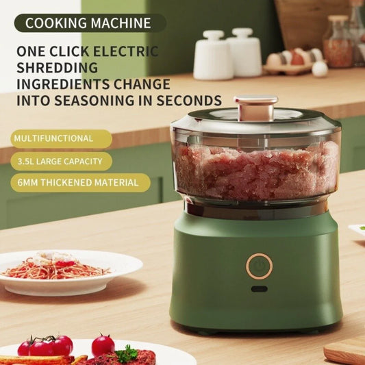 Mini Wireless Garlic Press & Food Shredder