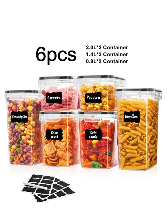 6pcs Closed Food Storage Containers with Lids