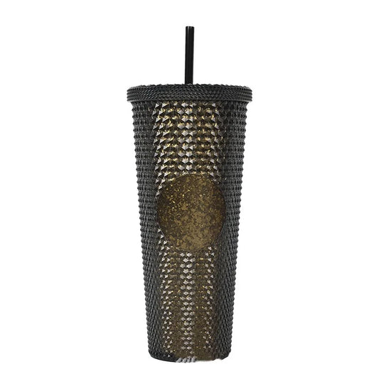 1PC Double Layered Plastic Straw Cup