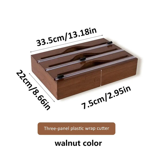 Kitchen Wrap Dispenser with Foil & Cling Film Cutter Box