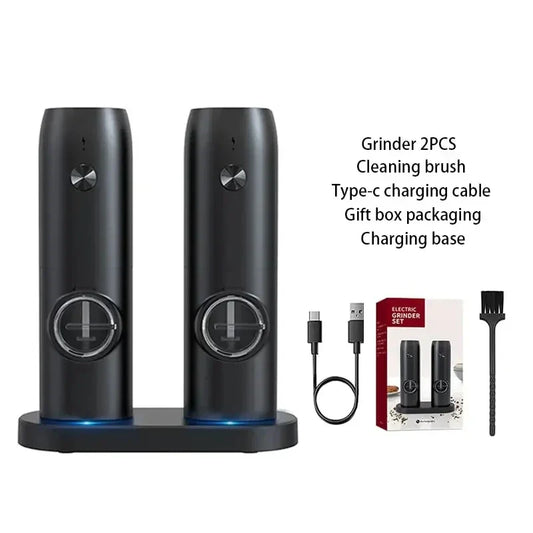 Electric Automatic Salt and Pepper Grinder Set