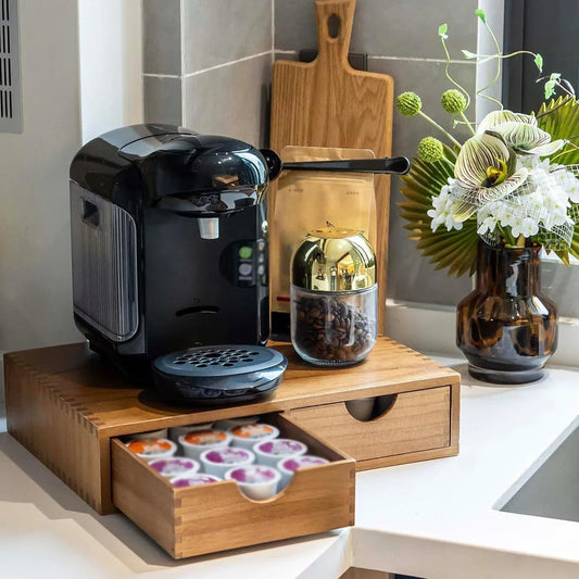Wooden Coffee Pod Holder & Storage Box