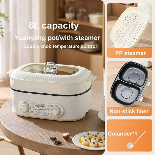 220V 6L Large Capacity Yuanyang Electric Hot Pot