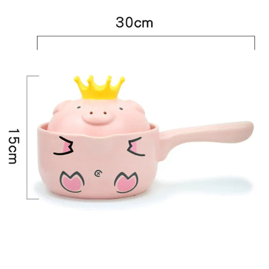 Pink Pig Ceramic Casserole